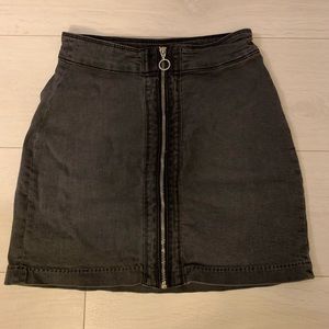 Denim Zipper Skirt